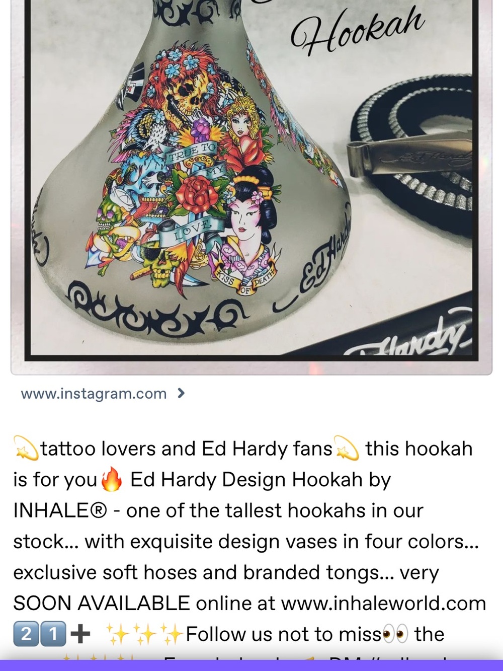 Ed Hardy vase - Picture 3 of 4
